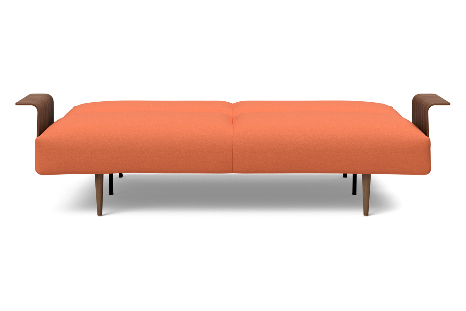 Innovation Living Frode Dark Styletto Sofa Bed Walnut Arms - 581 Argus Rust