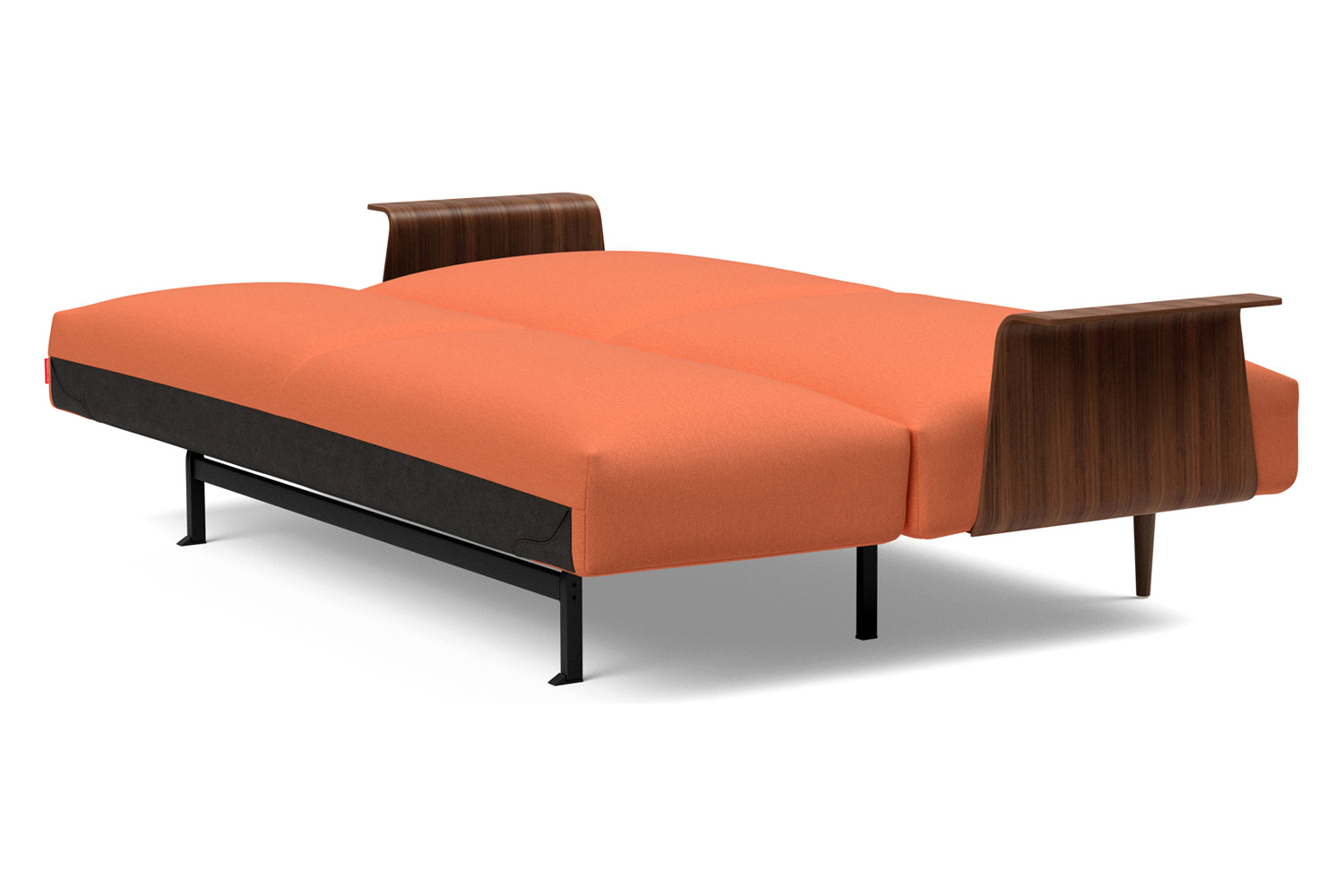 Innovation Living Frode Dark Styletto Sofa Bed Walnut Arms - 581 Argus Rust