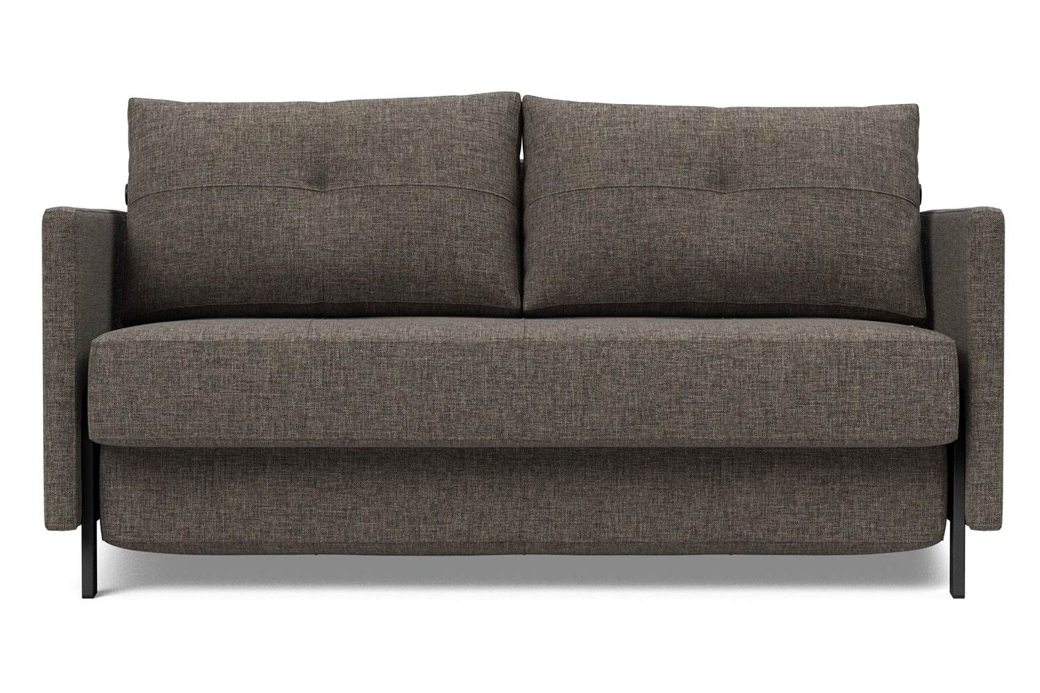 Innovation Living Cubed Full Size Sofa Bed with Arms - 216 Flashtex Dark Gray