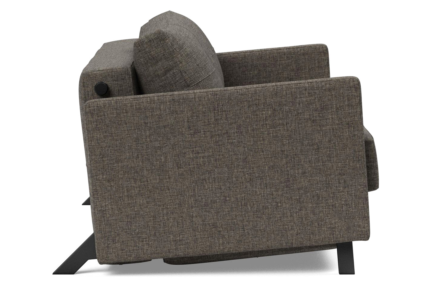 Innovation Living Cubed Full Size Sofa Bed with Arms - 216 Flashtex Dark Gray