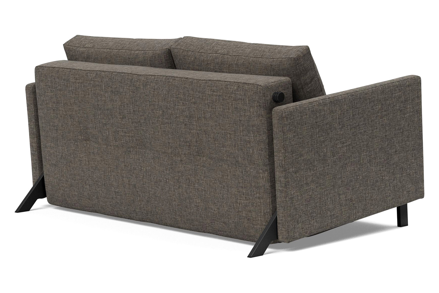 Innovation Living Cubed Full Size Sofa Bed with Arms - 216 Flashtex Dark Gray