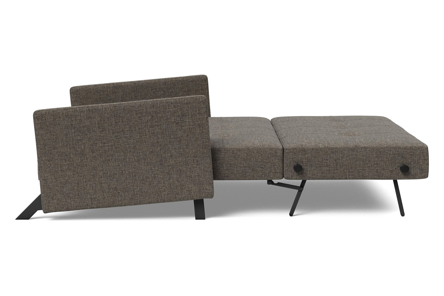 Innovation Living Cubed Full Size Sofa Bed with Arms - 216 Flashtex Dark Gray