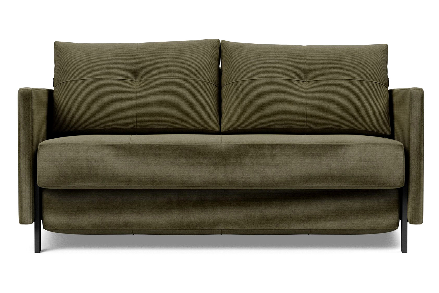 Innovation Living Cubed Full Size Sofa Bed with Arms - 316 Cordufine Pine Green