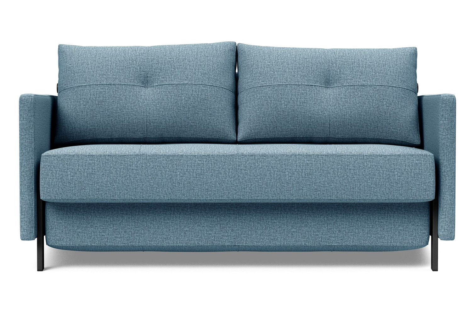 Innovation Living Cubed Full Size Sofa Bed with Arms - 525 Mixed Dance Light Blue