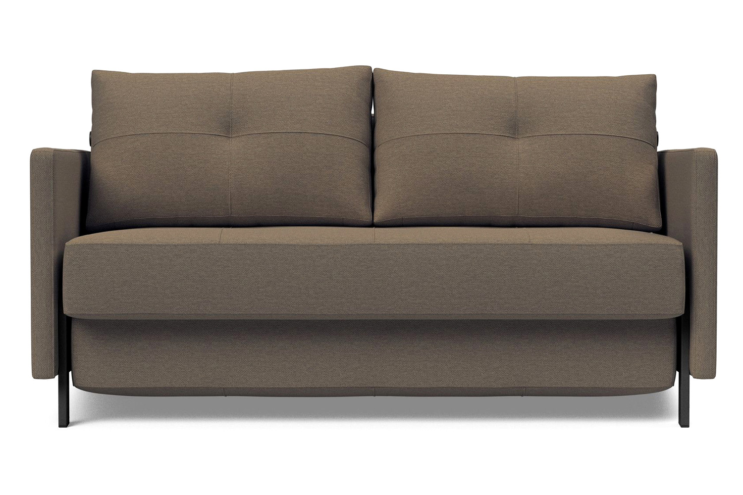 Innovation Living Cubed Full Size Sofa Bed with Arms - 585 Argus Brown