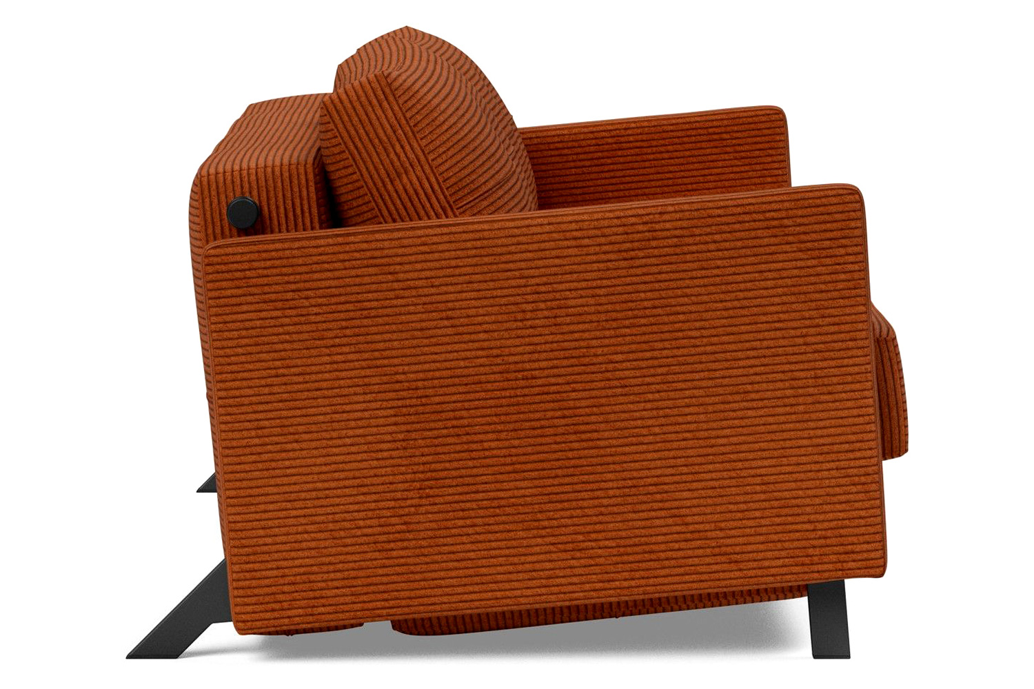 Innovation Living Cubed Full Size Sofa Bed with Arms - 595 Corduroy Burnt Orange