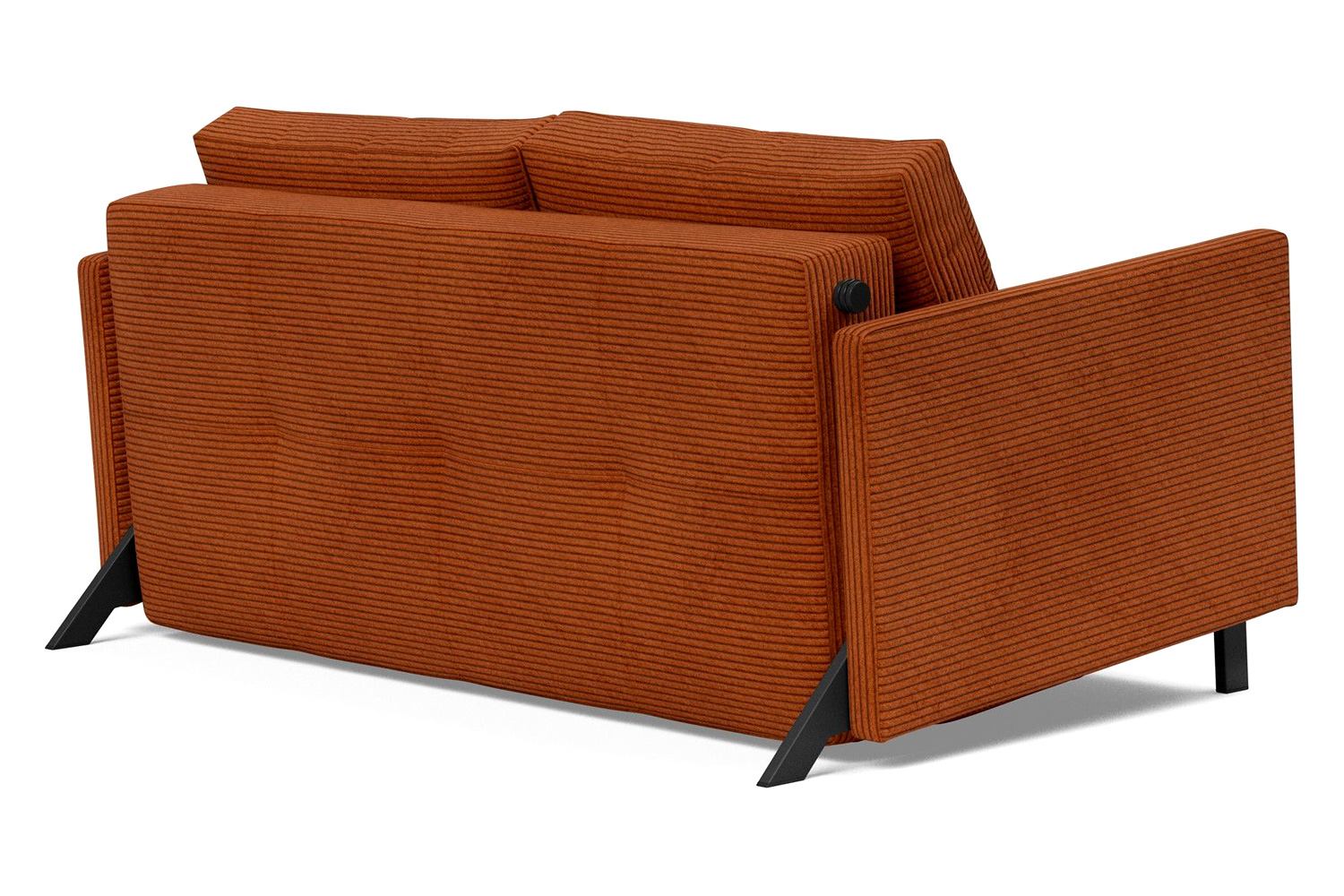 Innovation Living Cubed Full Size Sofa Bed with Arms - 595 Corduroy Burnt Orange