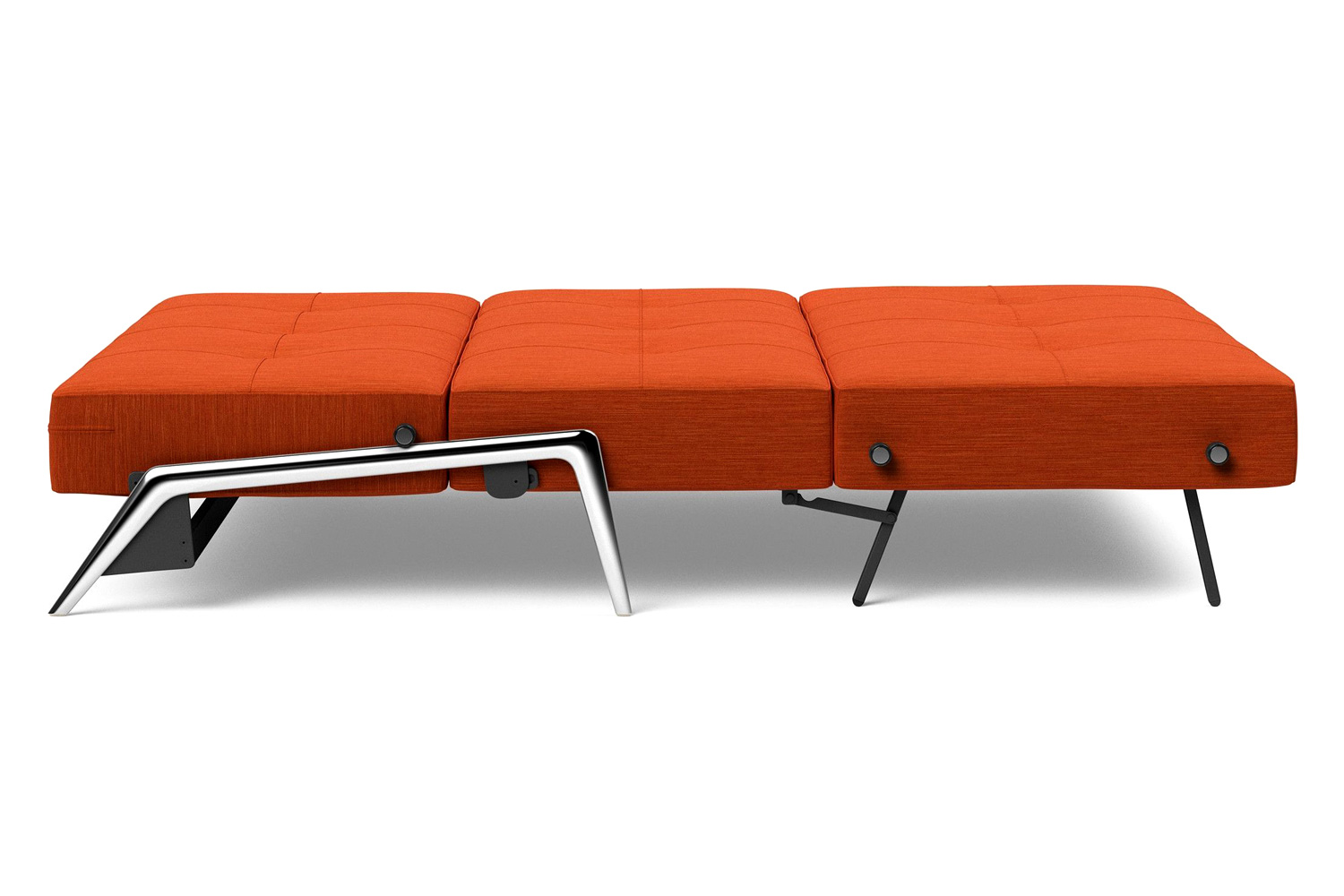 Innovation Living Cubed Full Size Sofa Bed with Alu Legs - 506 Elegance Paprika