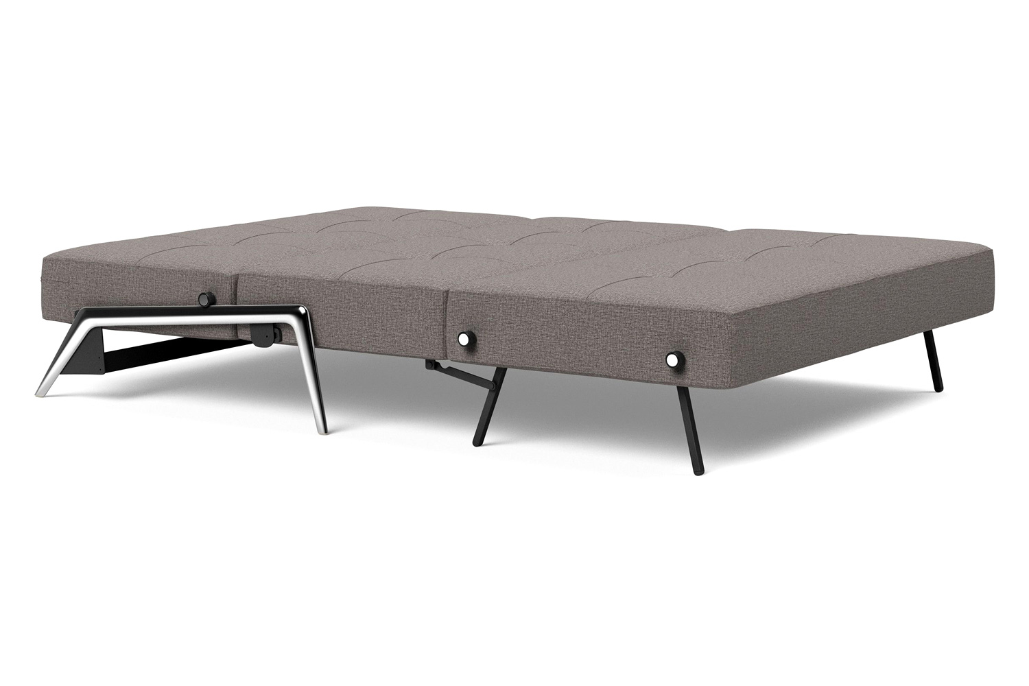 Innovation Living Cubed Full Size Sofa Bed with Alu Legs - 521 Mixed Dance Gray