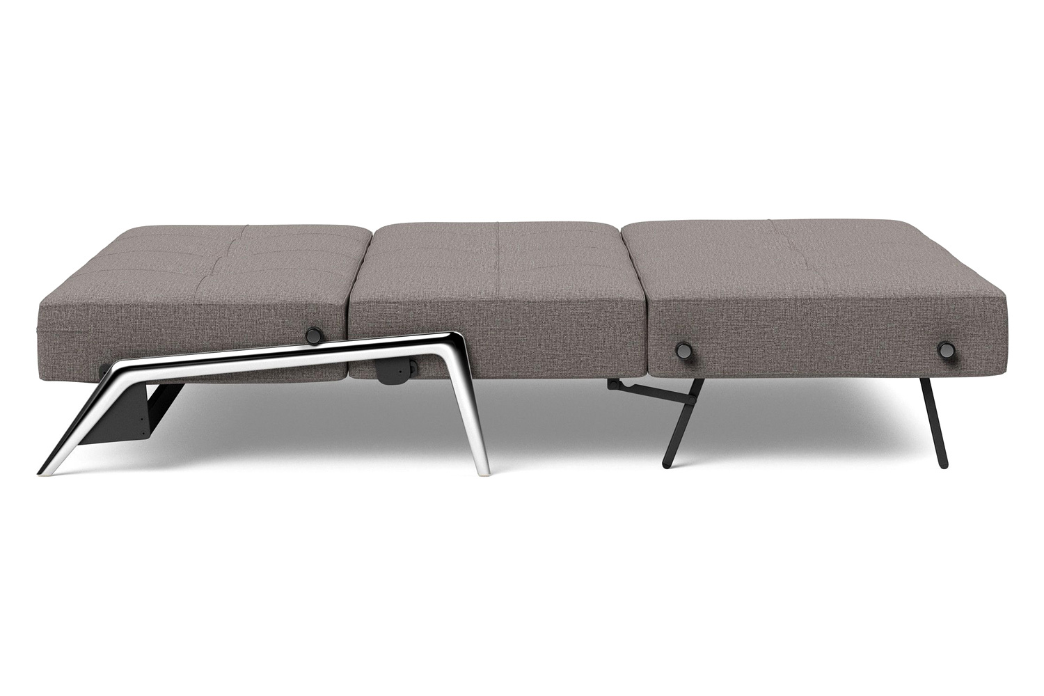 Innovation Living Cubed Full Size Sofa Bed with Alu Legs - 521 Mixed Dance Gray