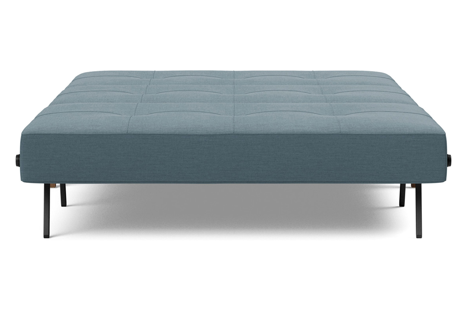 Innovation Living Cubed Full Size Sofa Bed with Dark Wood Legs - 573 Vivus Dusty Blue