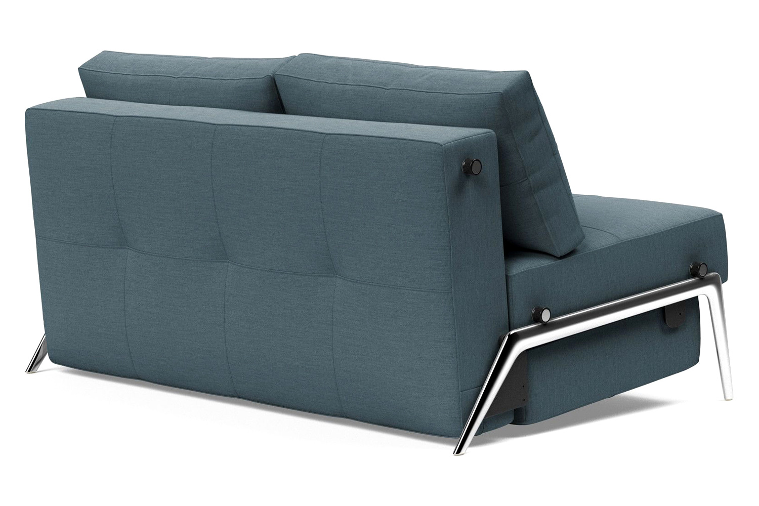 Innovation Living Cubed Full Size Sofa Bed with Alu Legs - 573 Vivus Dusty Blue