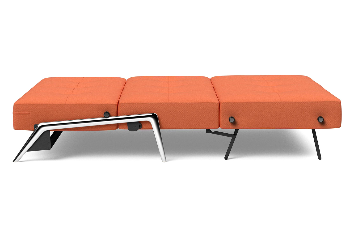 Innovation Living Cubed Full Size Sofa Bed with Alu Legs - 581 Argus Rust