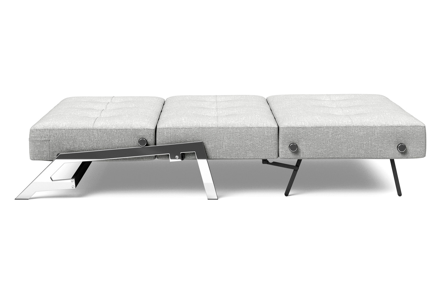 Innovation Living™ Cubed Full Size Sofa Bed with Chrome legs - 590 Micro Check Gray