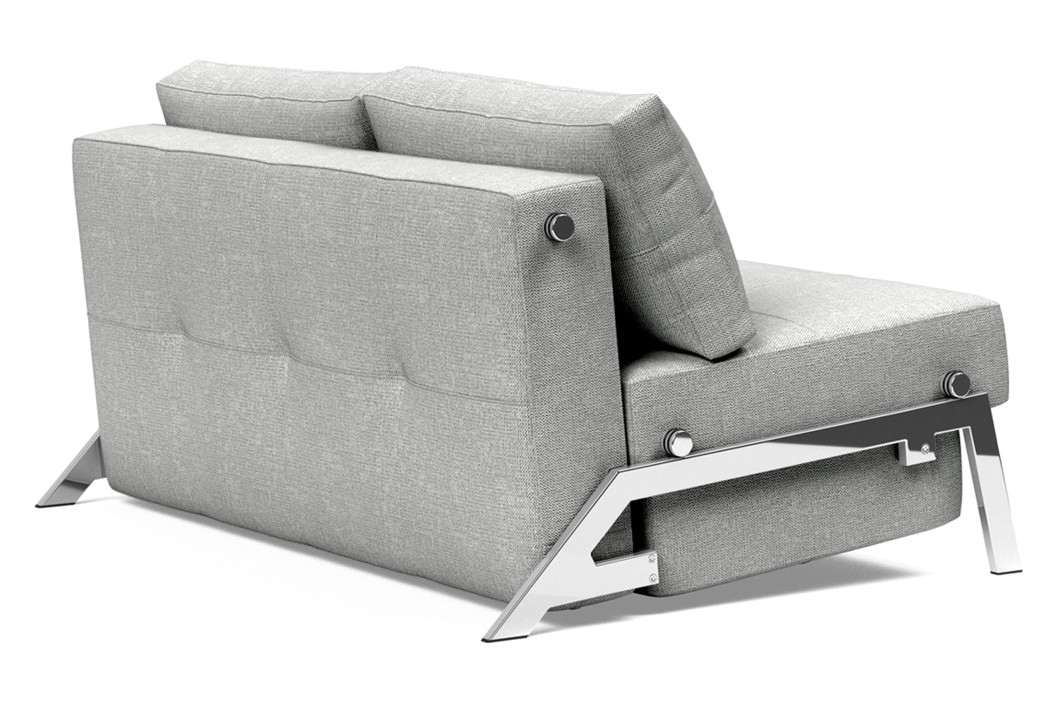 Innovation Living™ Cubed Full Size Sofa Bed with Chrome legs - 590 Micro Check Gray