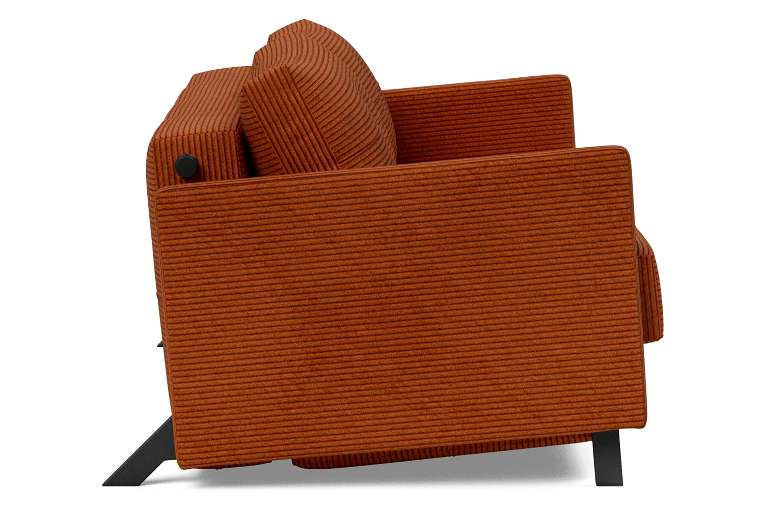 Innovation Living Cubed Queen Size Sofa Bed with Arms - 595 Corduroy Burnt Orange