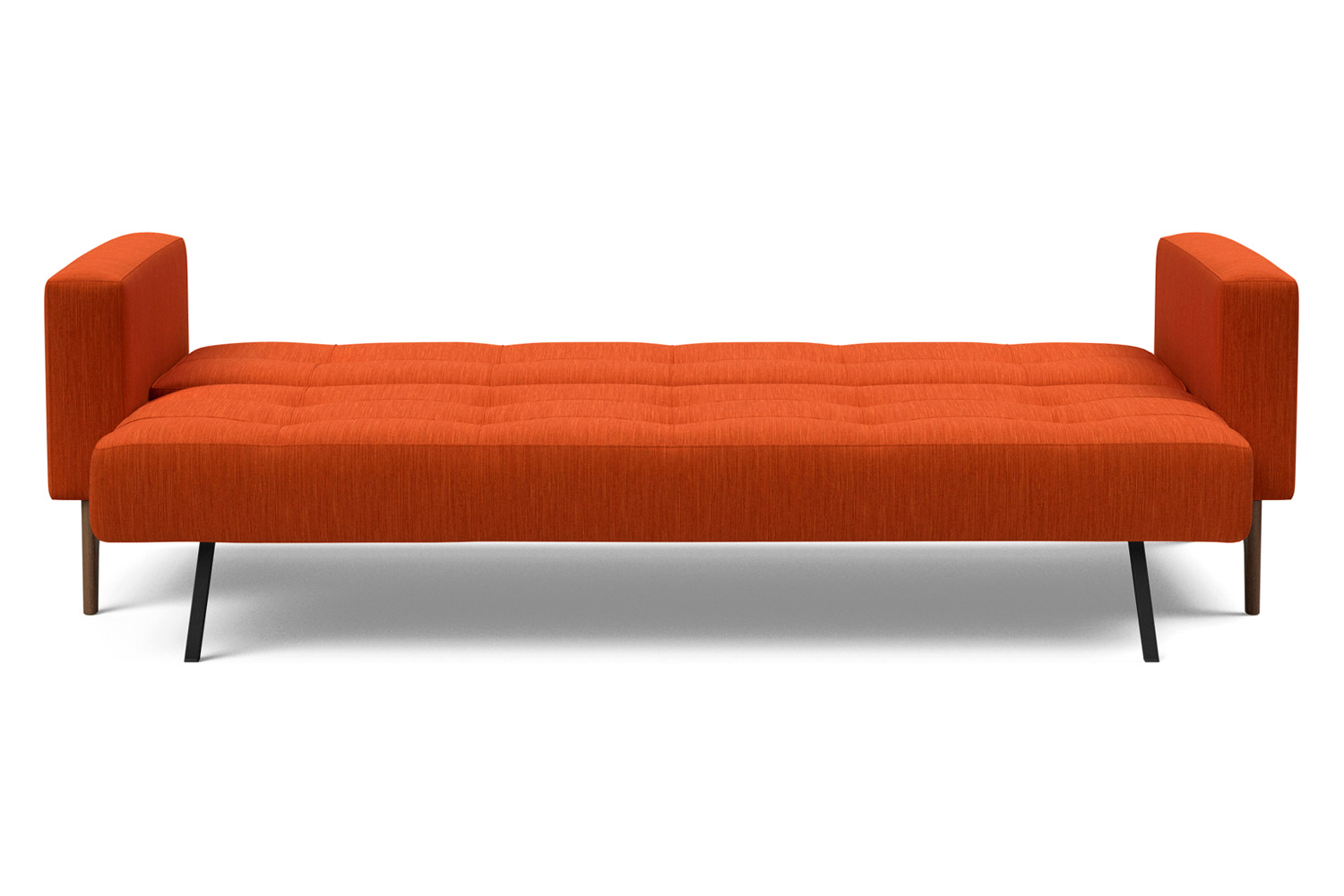 Innovation Living Cassius Quilt Dark Wood Sofa Bed - 506 Elegance Paprika