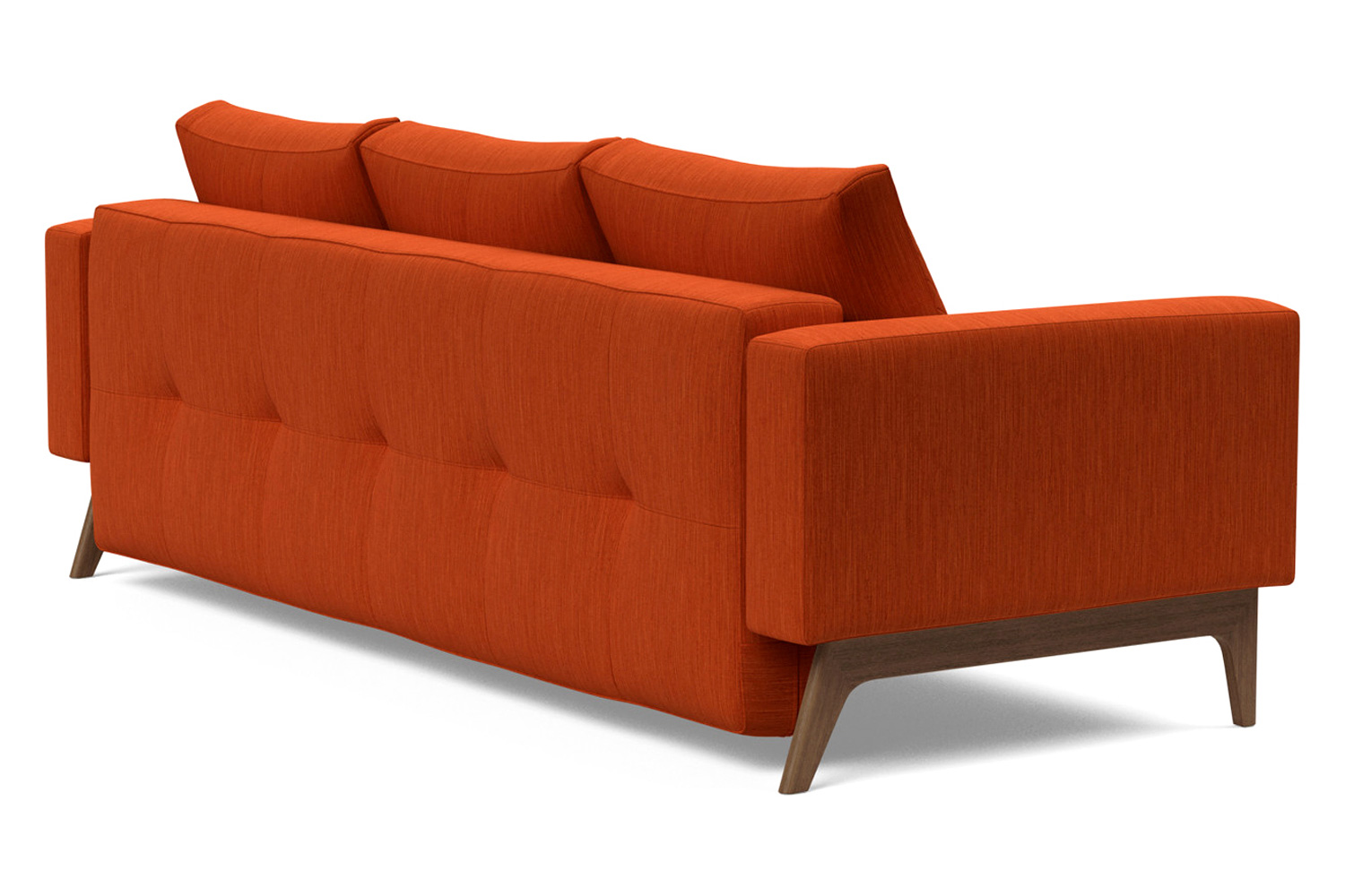 Innovation Living Cassius Quilt Dark Wood Sofa Bed - 506 Elegance Paprika