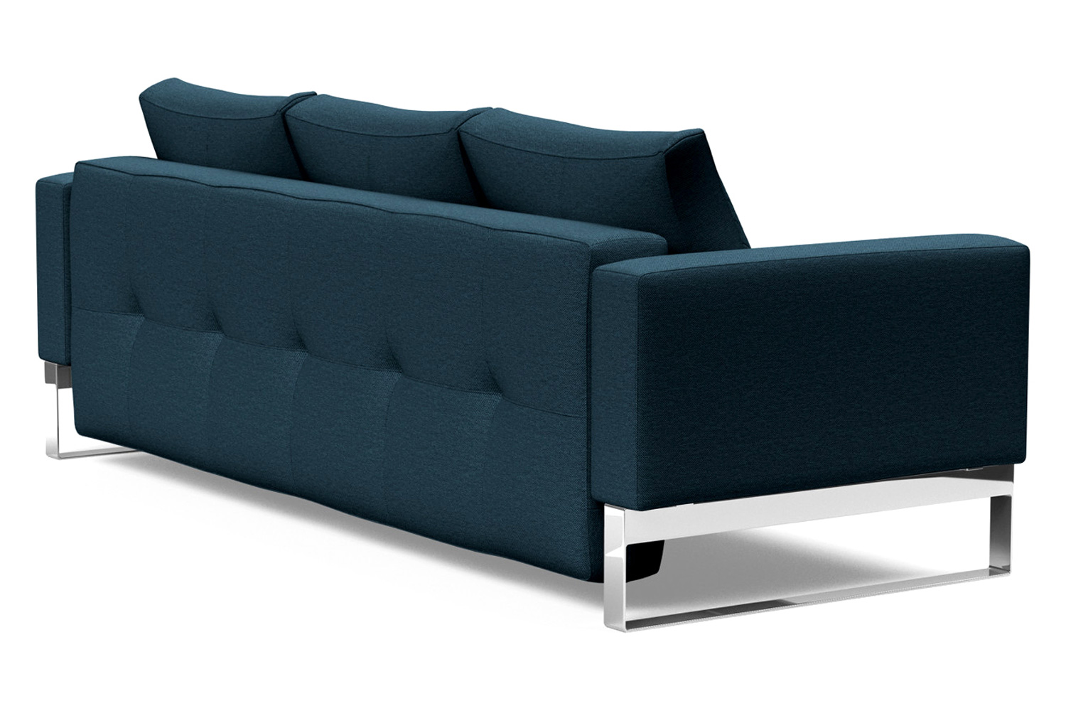 Innovation Living Cassius Quilt Chrome Sofa Bed - 580 Argus Navy Blue