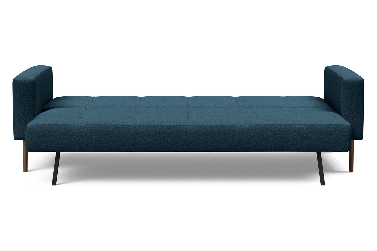 Innovation Living Cassius Quilt Dark Wood Sofa Bed - 580 Argus Navy Blue