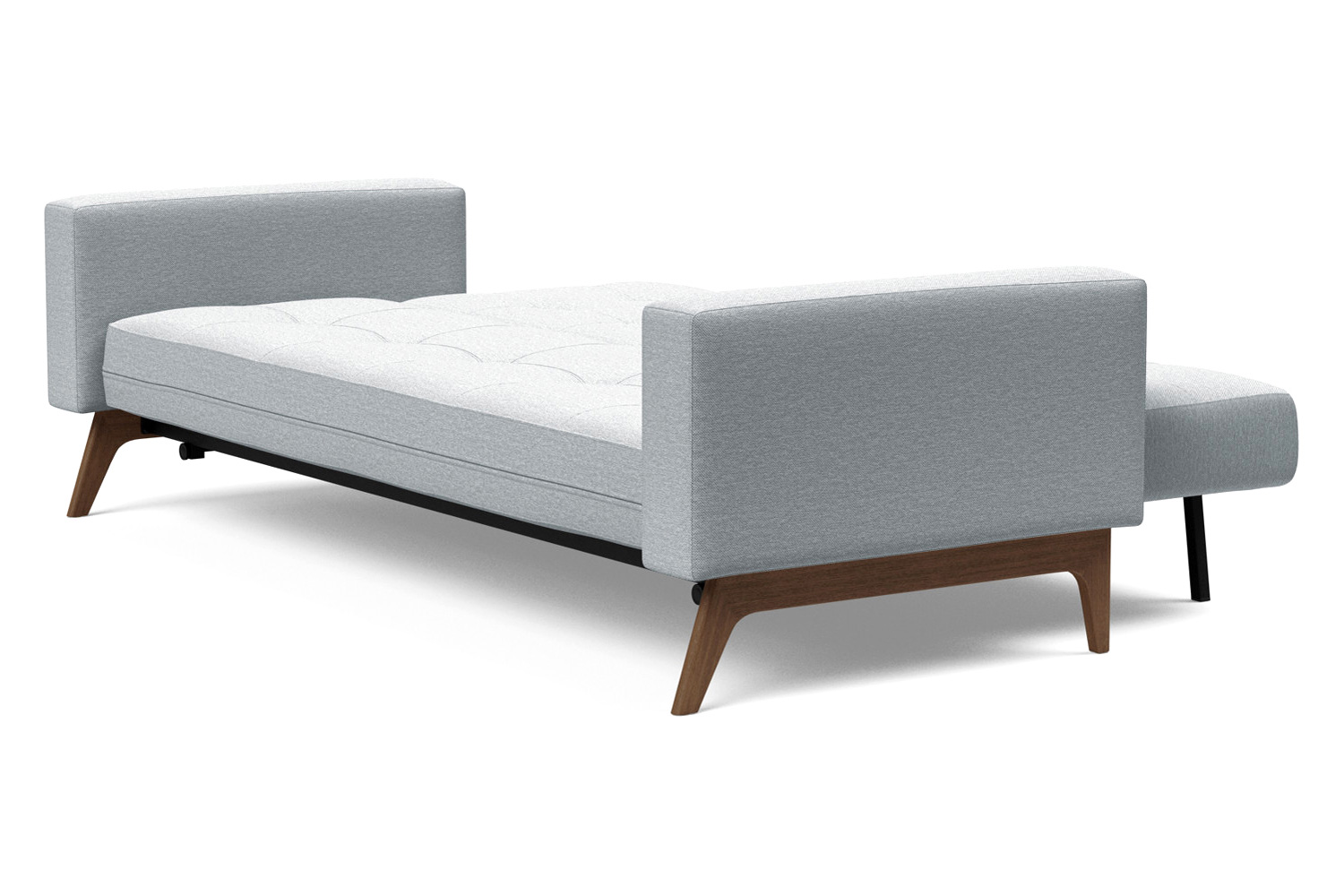 Innovation Living Cassius Quilt Dark Wood Sofa Bed - 583 Argus Gray