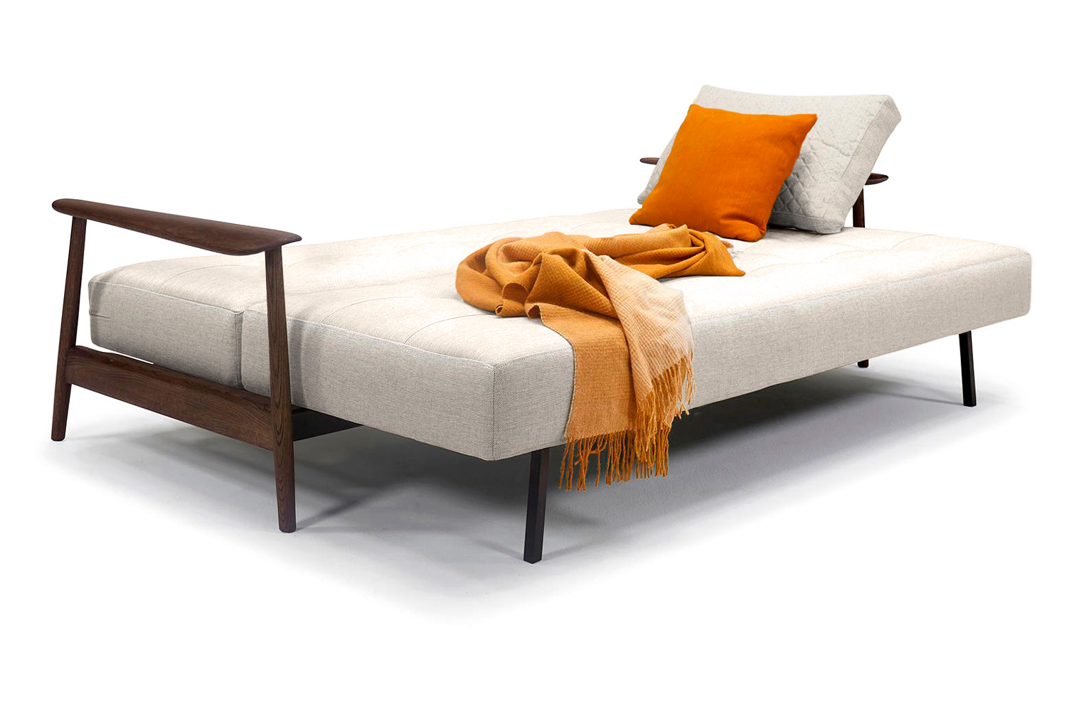 Innovation Living™ Caluma Sofa Bed Smoked Oak - 531 Bouclé Off White