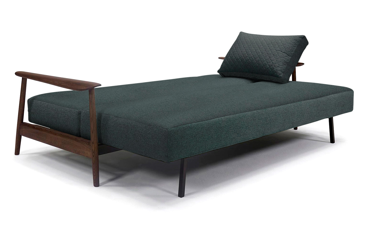 Innovation Living Caluma Sofa Bed Smoked Oak - 534 Bouclé Black Raven