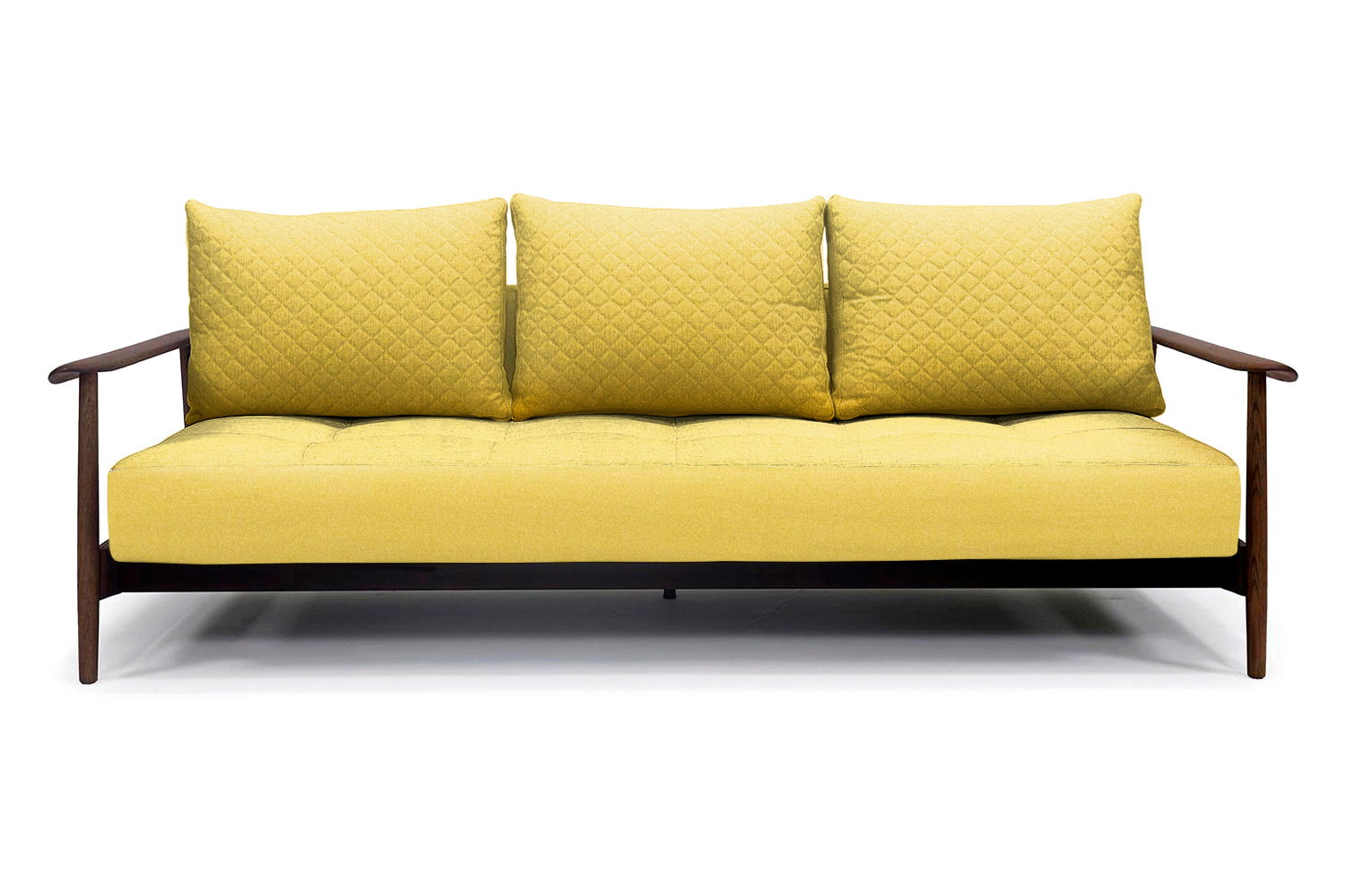 Innovation Living Caluma Sofa Bed Smoked Oak - 554 Soft Mustard Flower