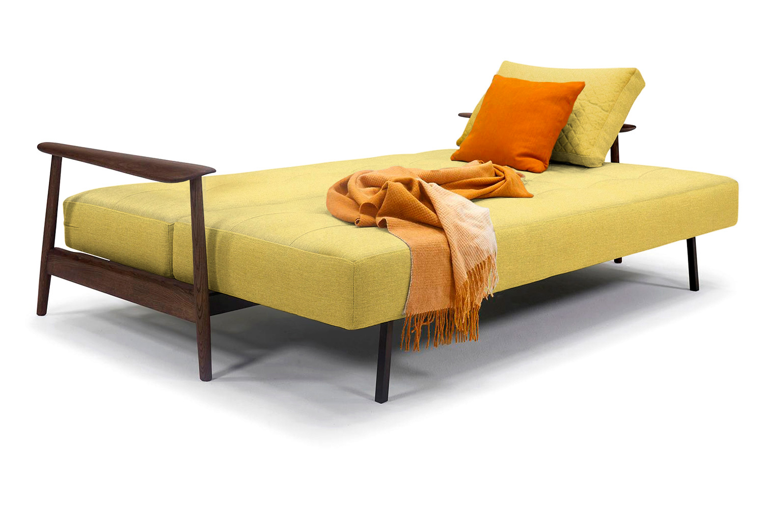 Innovation Living Caluma Sofa Bed Smoked Oak - 554 Soft Mustard Flower