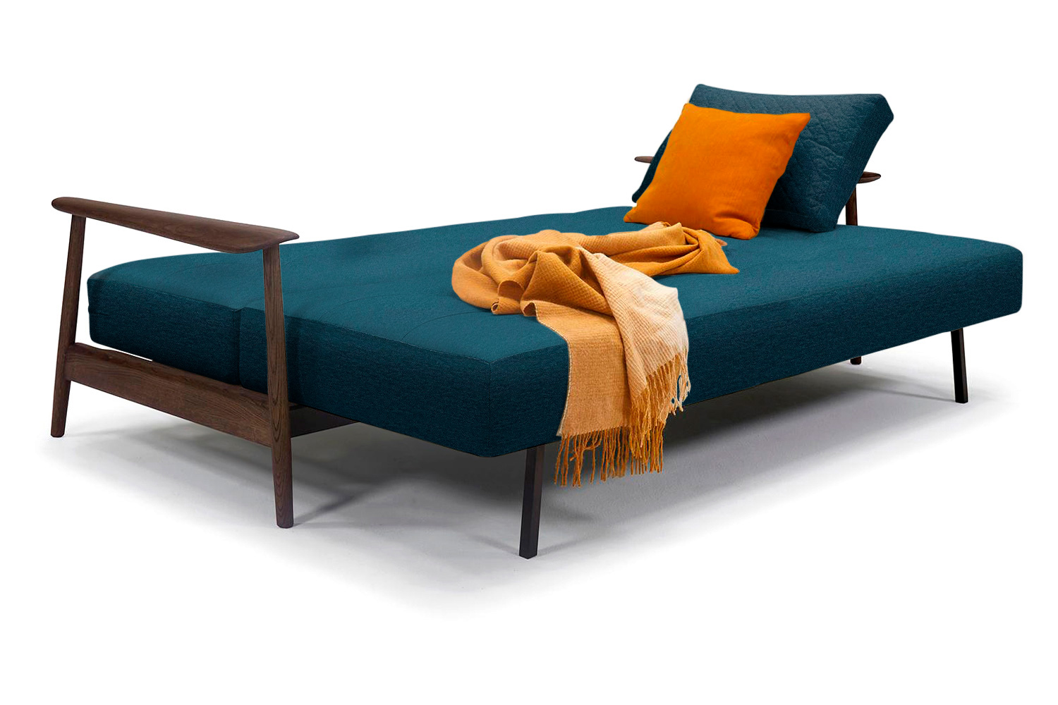 Innovation Living Caluma Sofa Bed Smoked Oak - 580 Argus Navy Blue