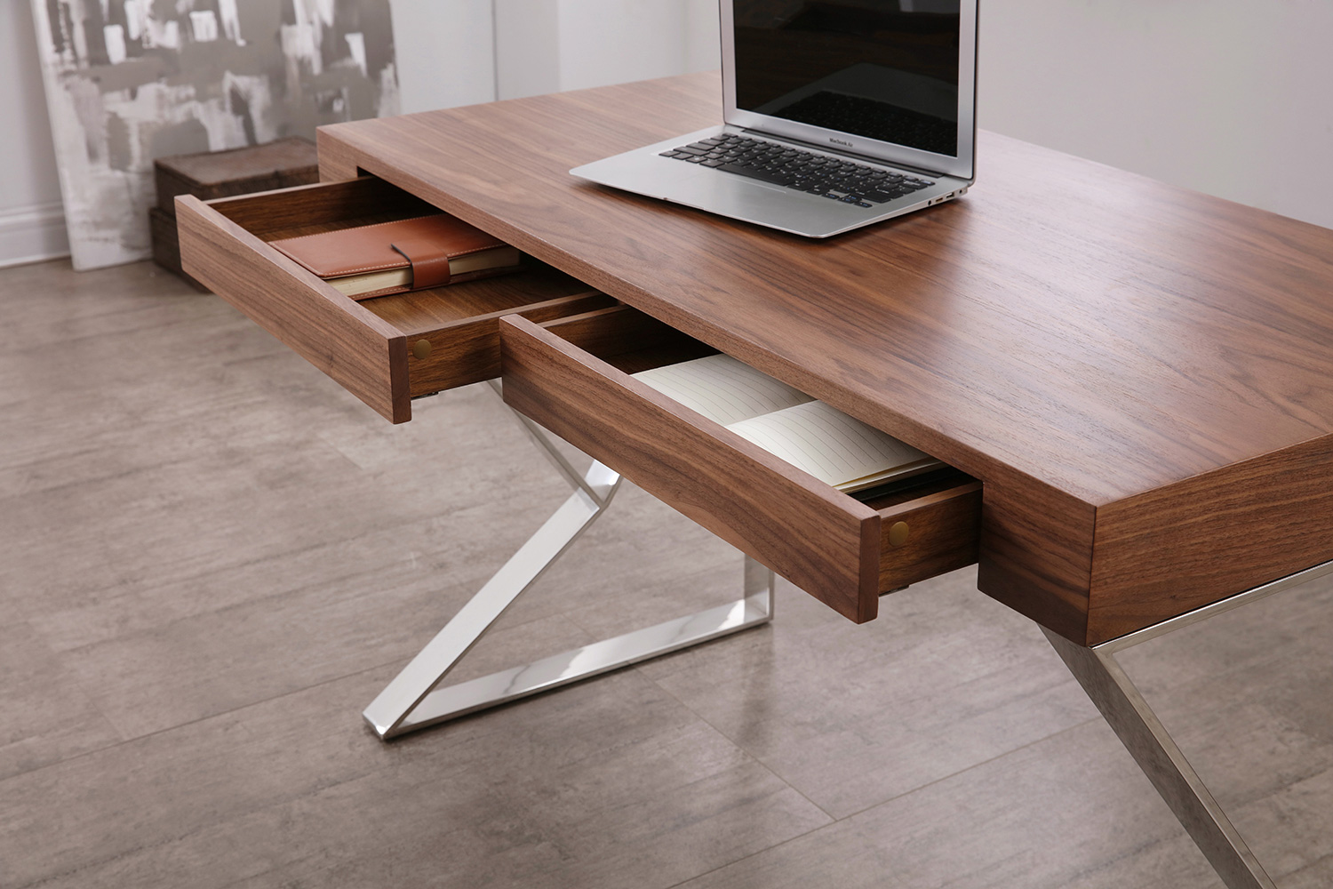 J&M Noho Desk - Walnut