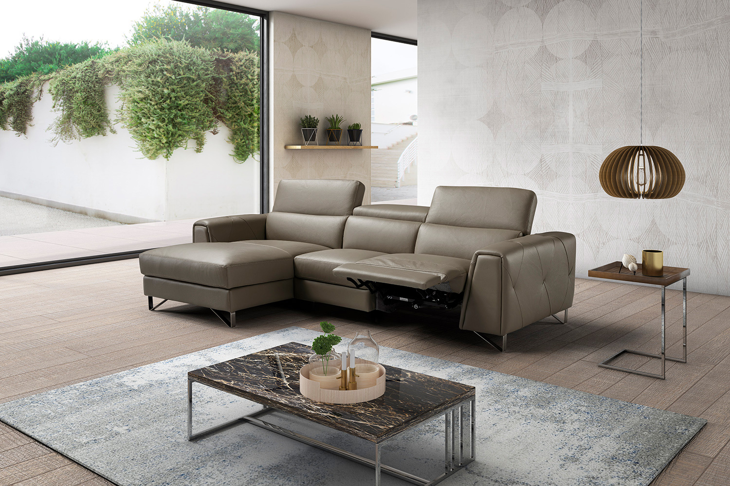 J&M Magic Sectional - Left Hand Facing Chaise, Taupe