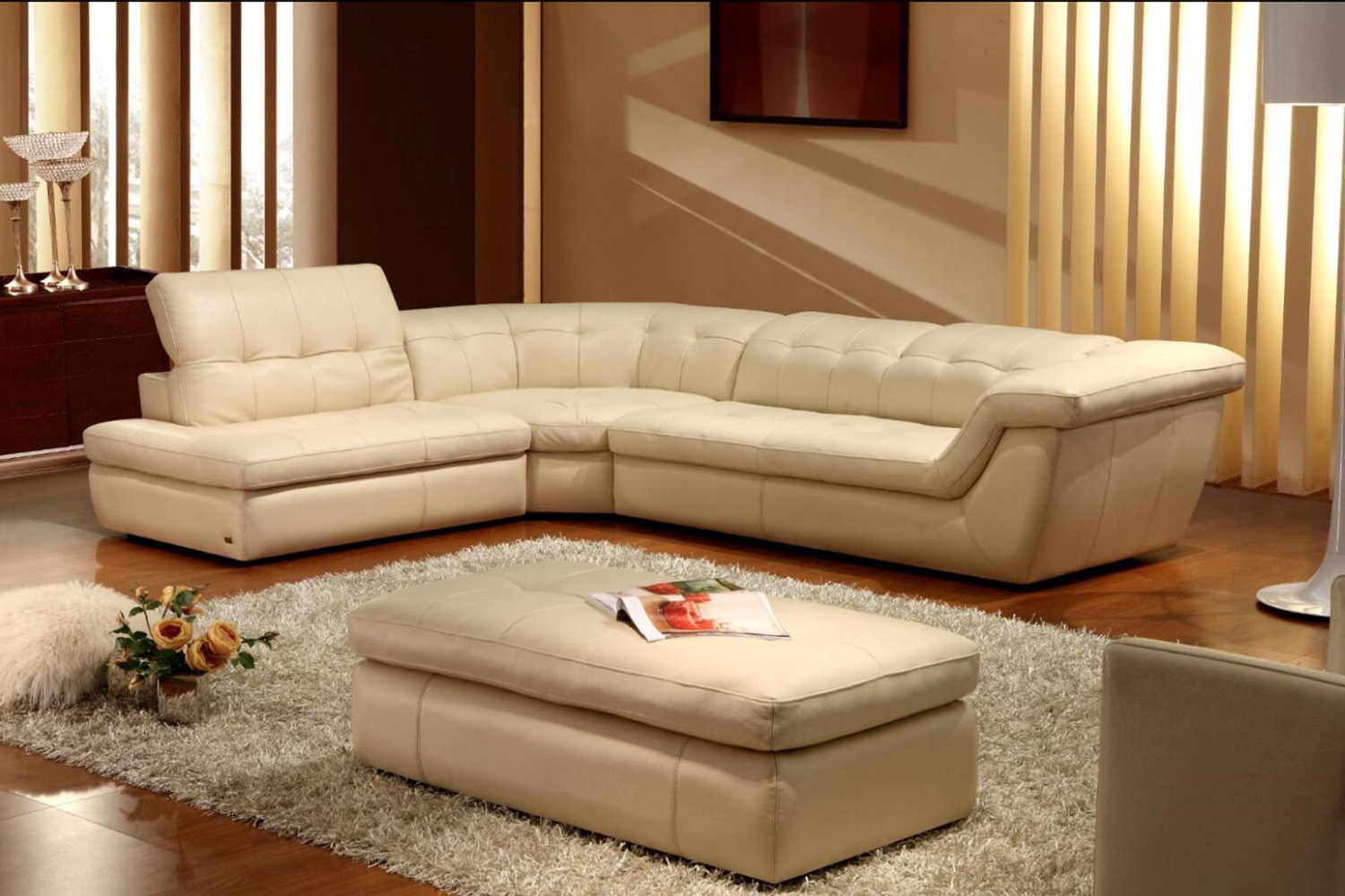 J&M - 397 Italian Leather Sectional