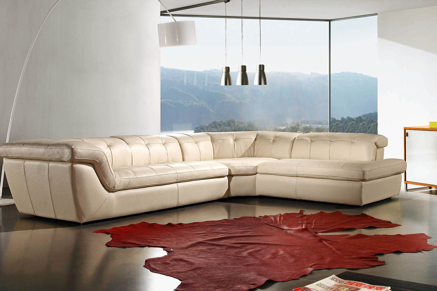 J&M - 397 Italian Leather Sectional