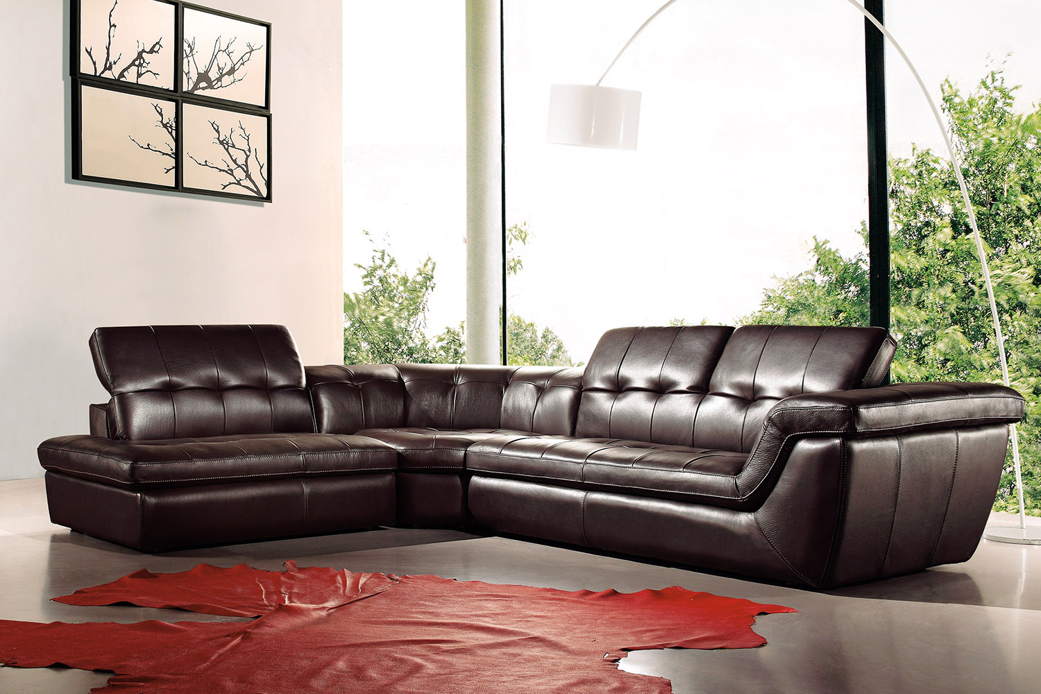 J&M - 397 Italian Leather Sectional