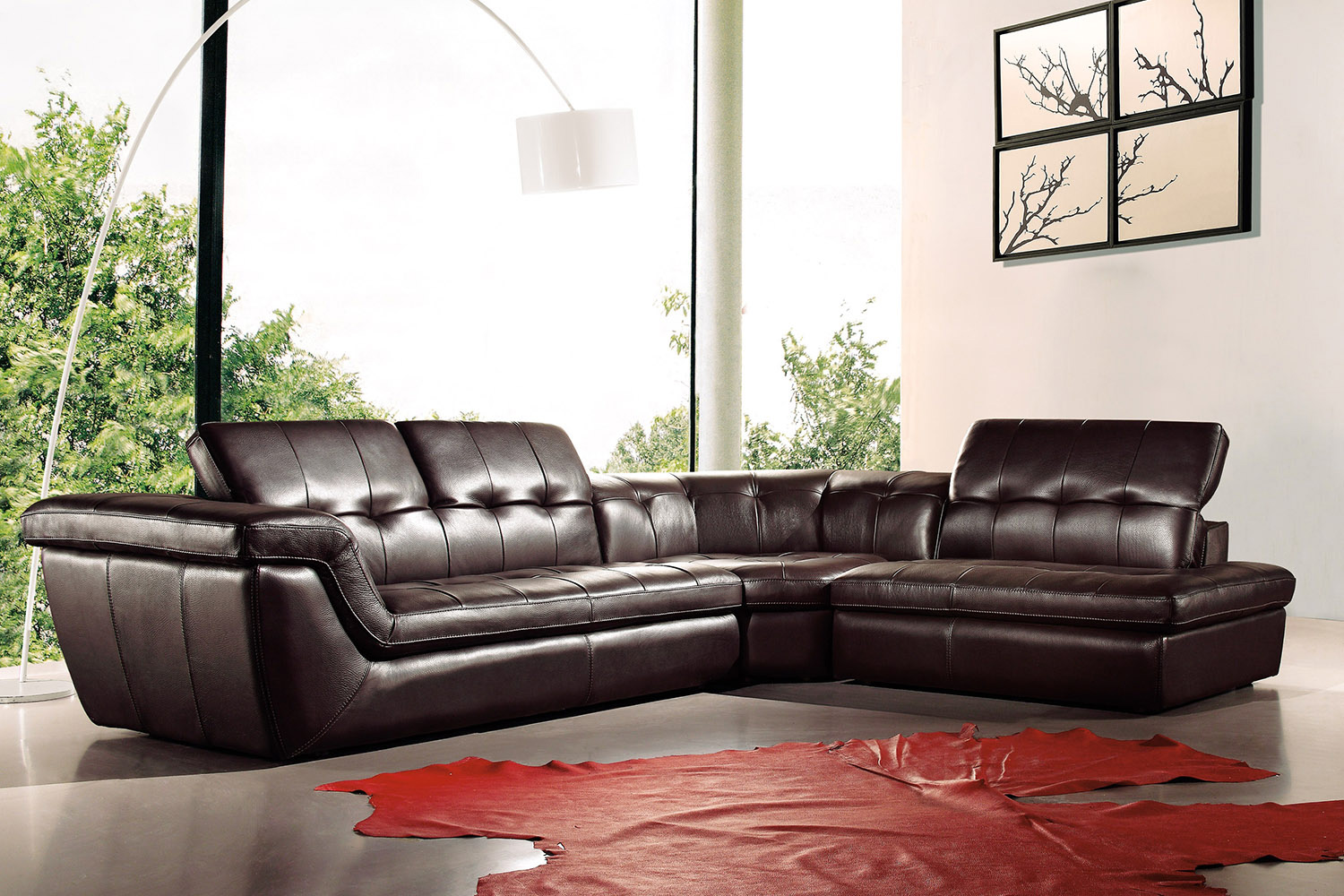 J&M - 397 Italian Leather Sectional