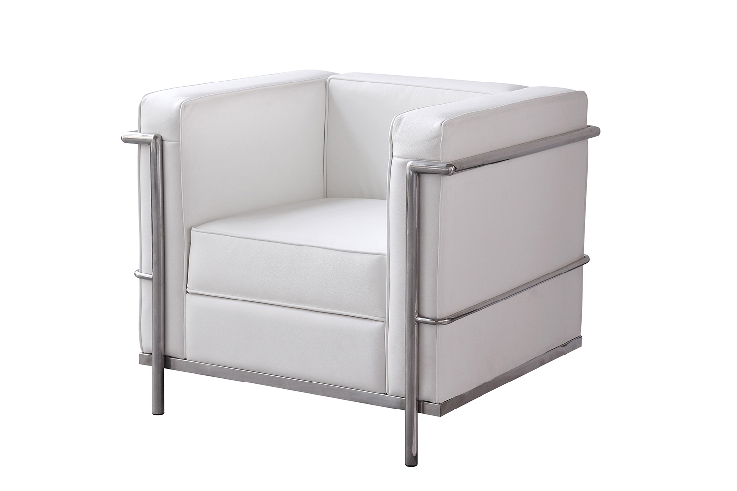 J&M™ Cour Italian Leather Chair - White