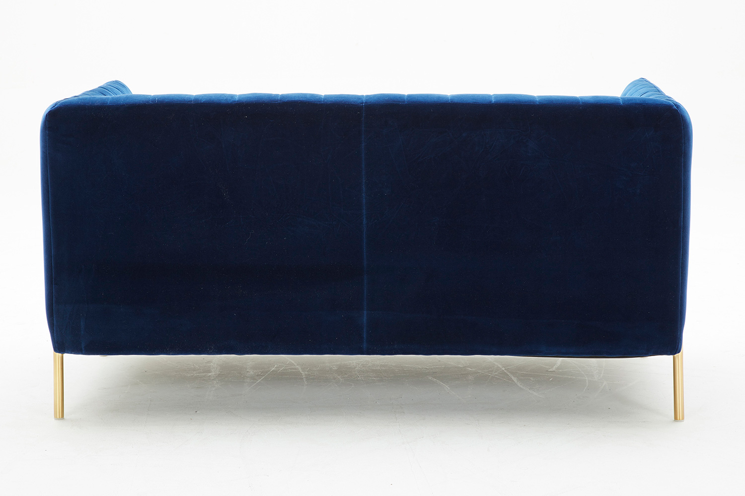 J&M Deco Loveseat - Blue, Fabric