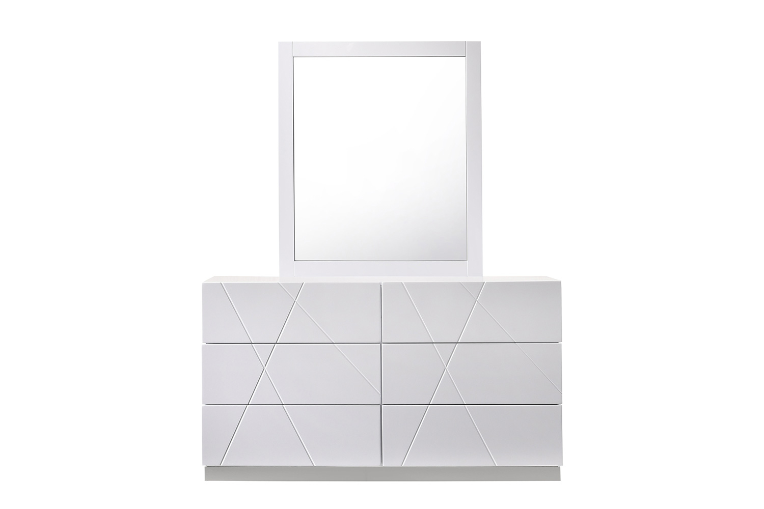 J&M Naples Dresser & Mirror - White