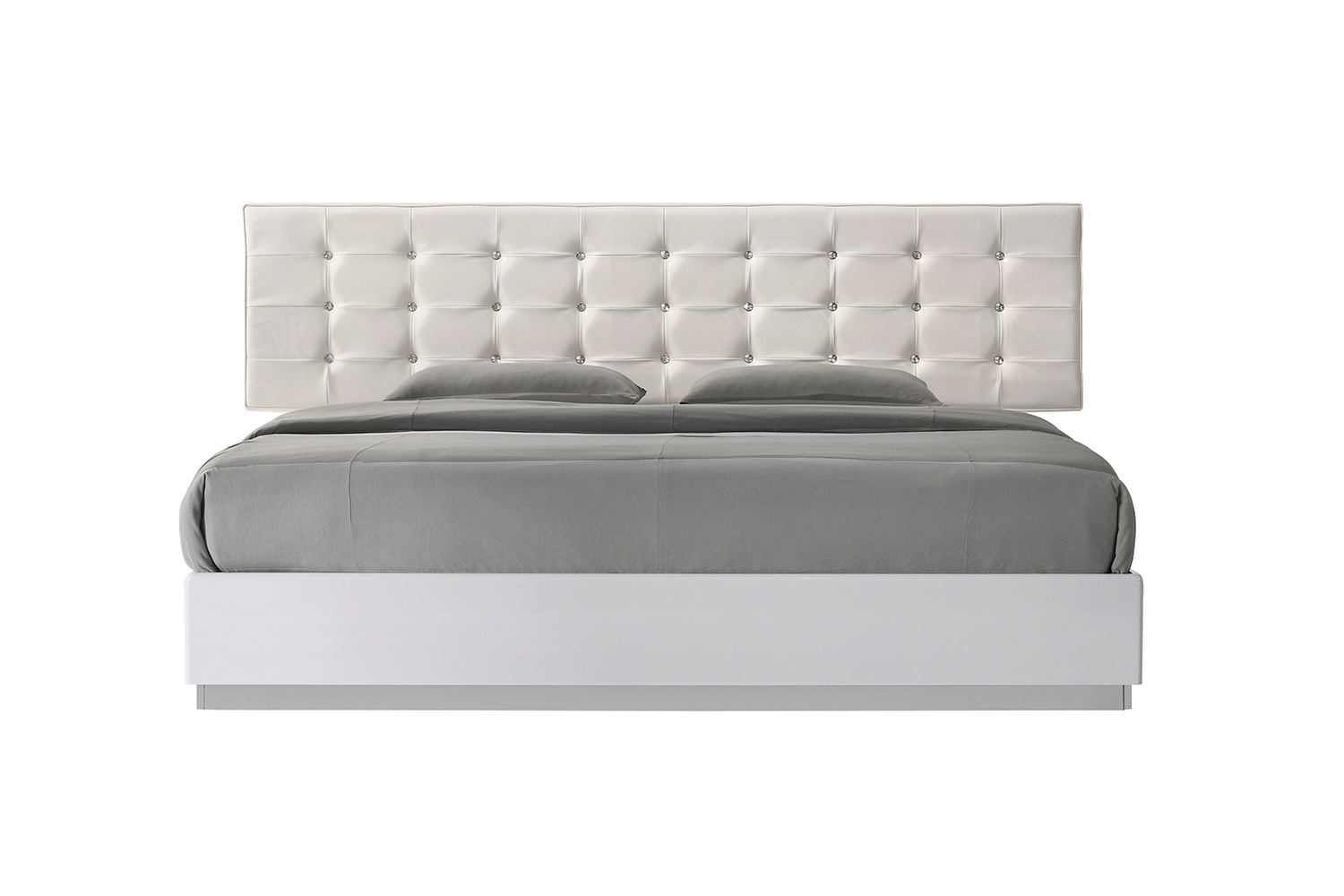 J&M Milan King Size Bed - White