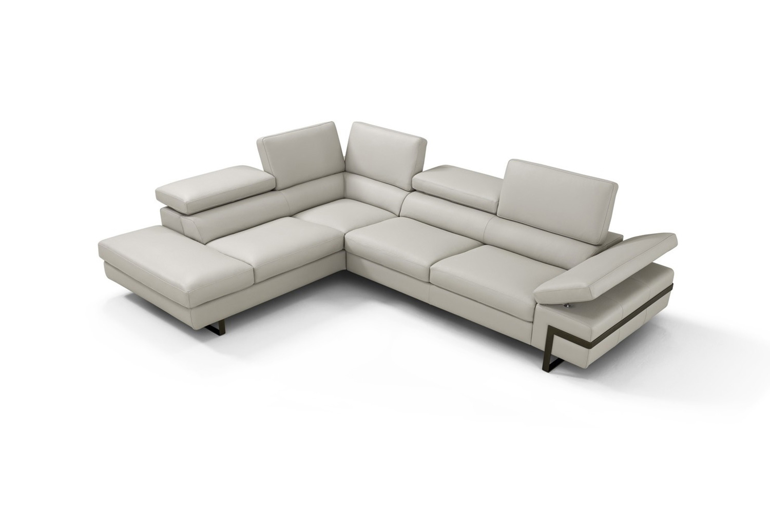 J&M I867 Sectional - Left Hand Facing Chaise, Light Gray