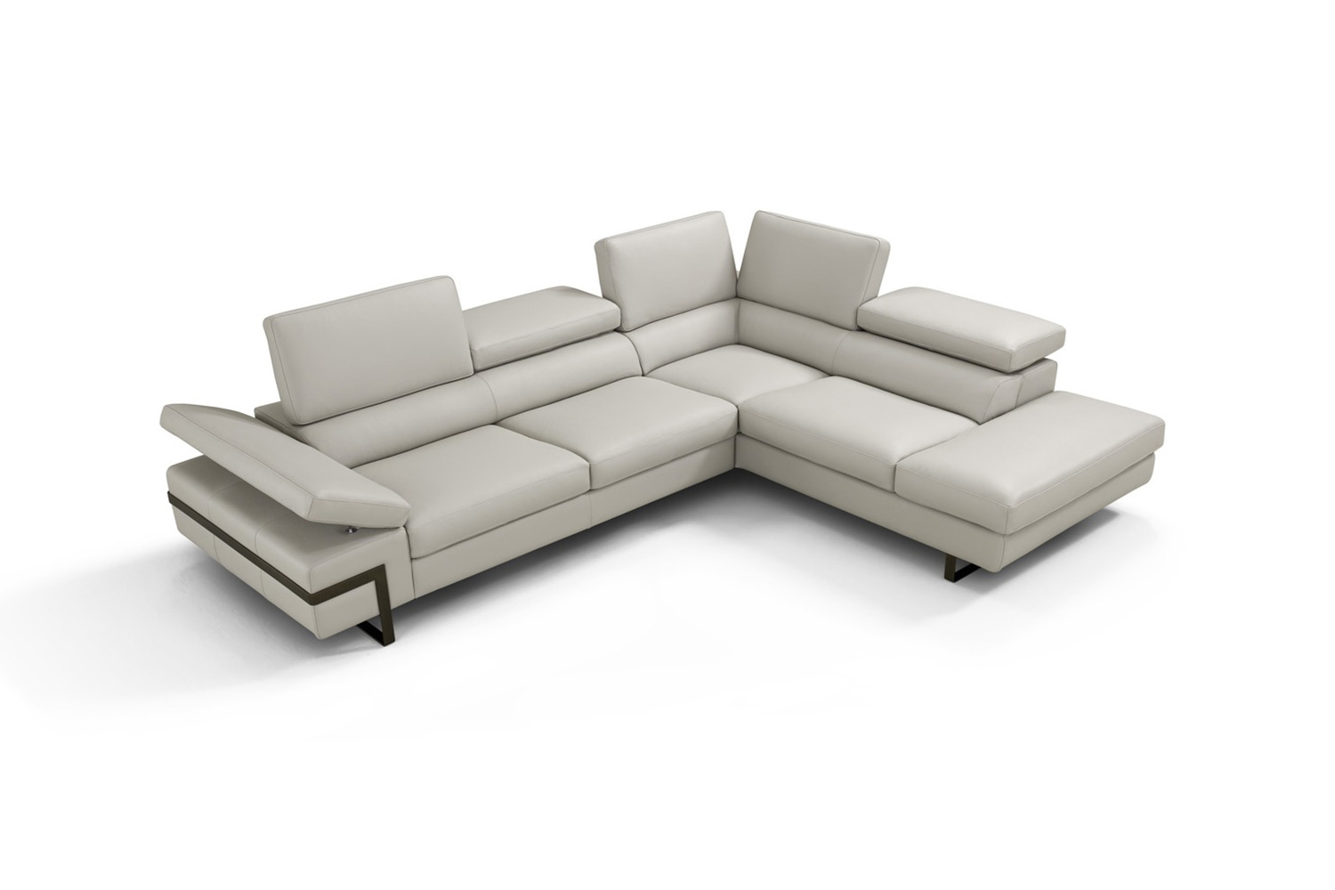 J&M I867 Sectional - Right Hand Facing Chaise, Light Gray