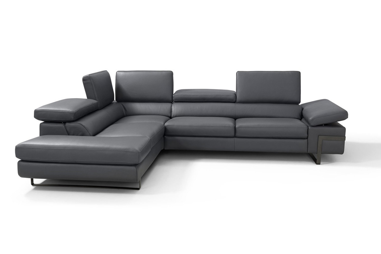 J&M I867 Sectional - Left Hand Facing Chaise, Dark Gray