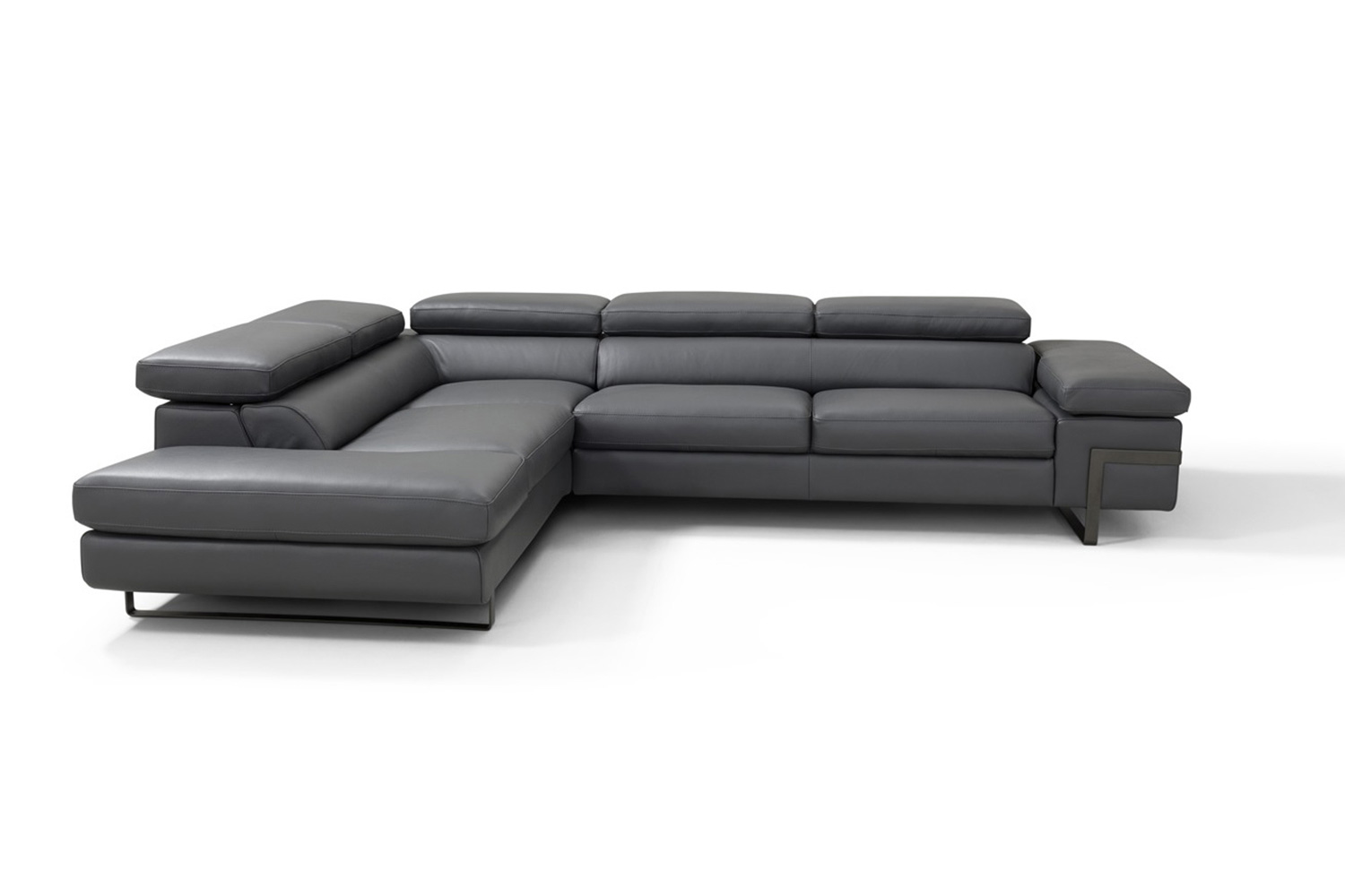 J&M I867 Sectional - Left Hand Facing Chaise, Dark Gray