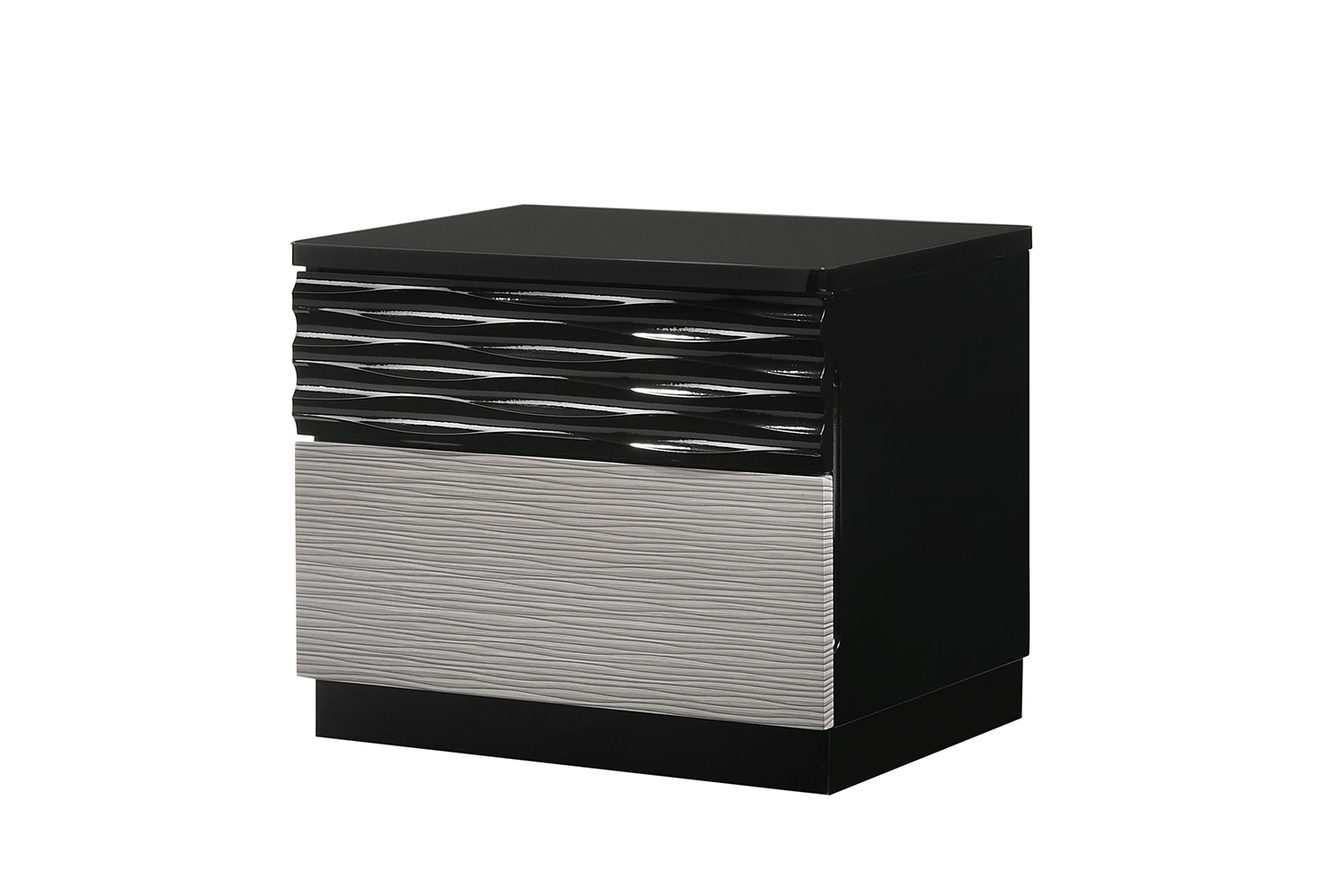 J&M - Roma Nightstand in Black/Gray