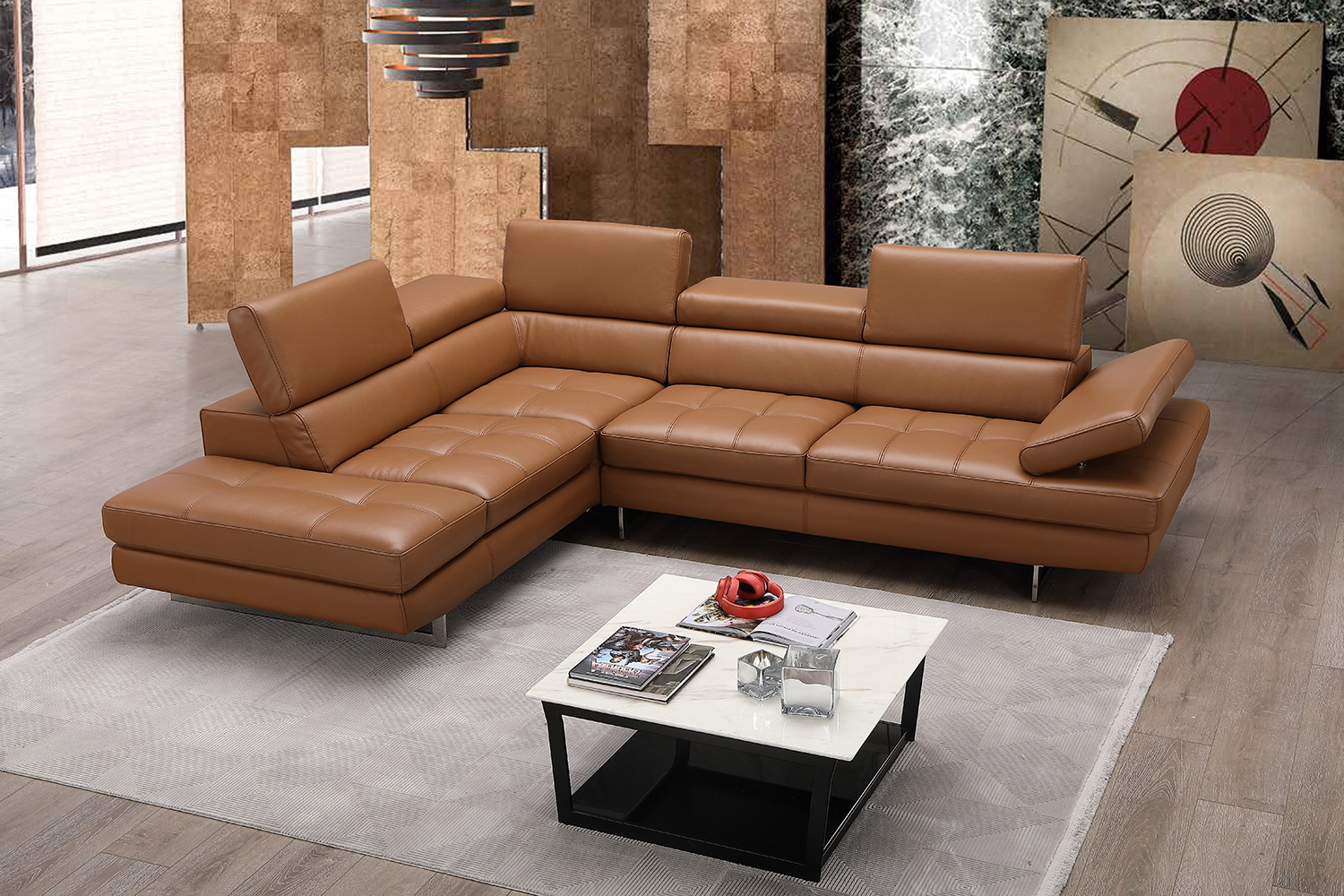 J&M - A761 Italian Leather Sectional