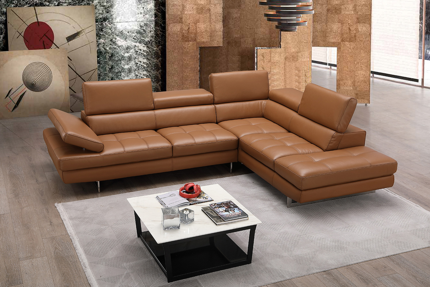 J&M - A761 Italian Leather Sectional