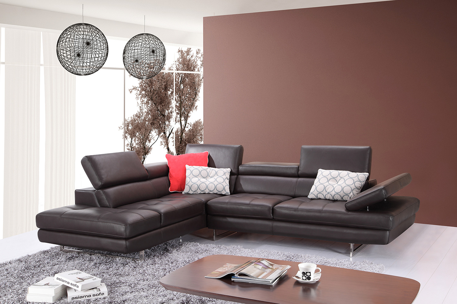 J&M - A761 Italian Leather Sectional