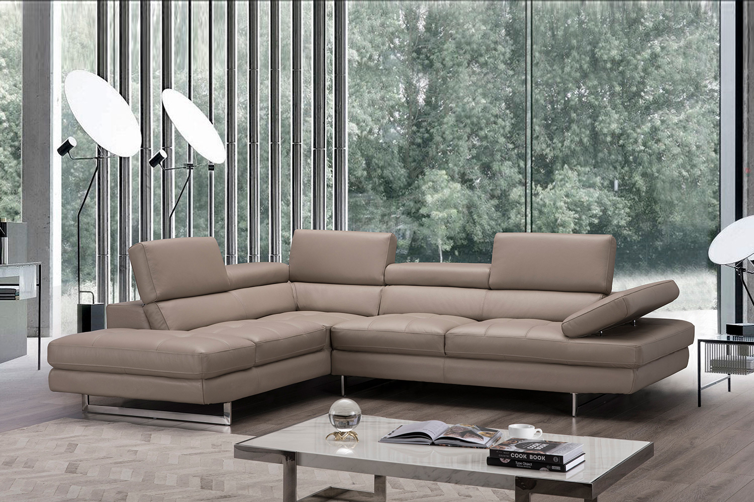 J&M - A761 Italian Leather Sectional