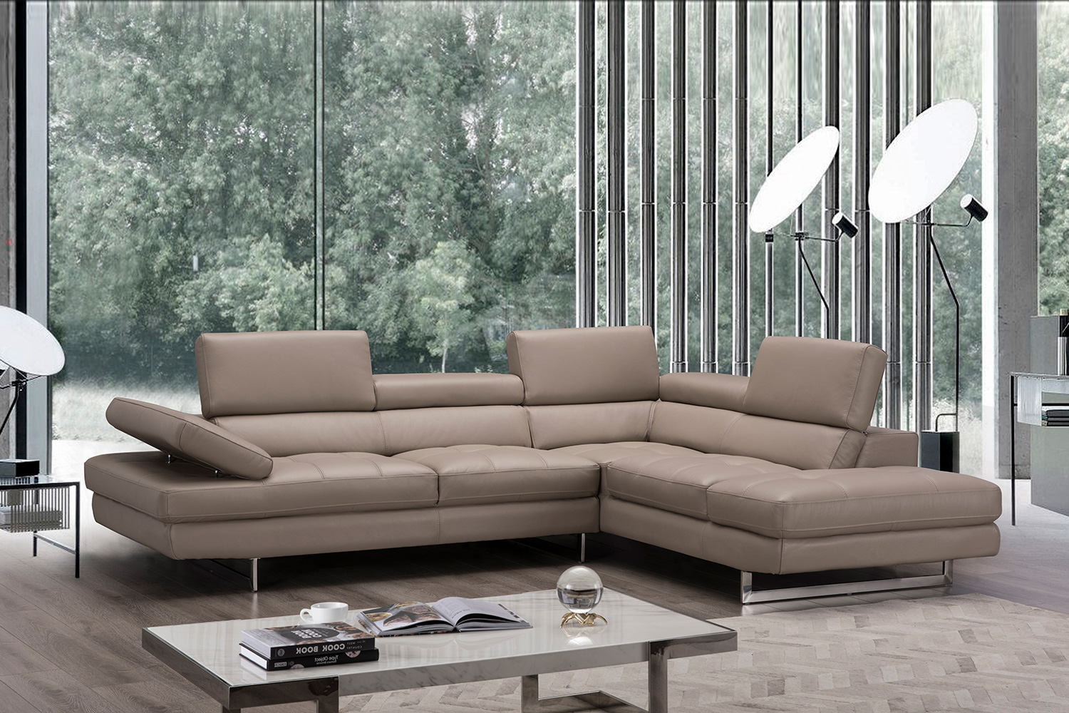 J&M - A761 Italian Leather Sectional